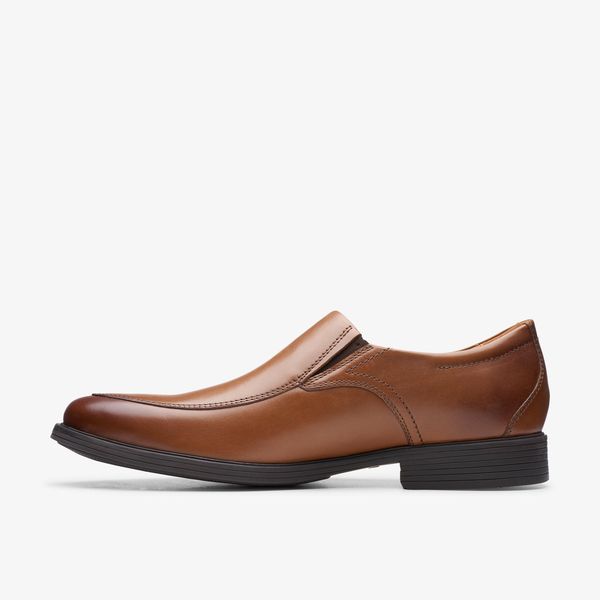 Men's Whiddon Step Dark Tan Leather Loafers - Image 2