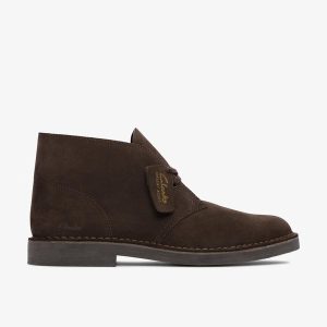 Mens Desert Boot Evo Dark Brown Suede Chukka