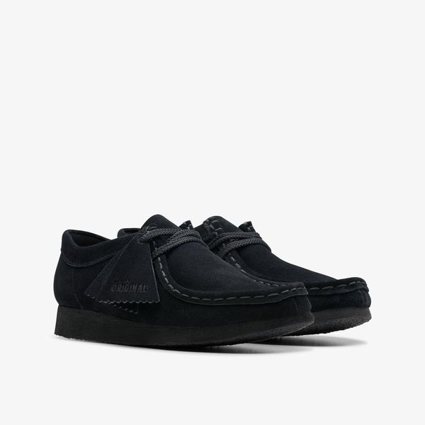 Kids Wallabee Older Black Suede Shoes - Image 4