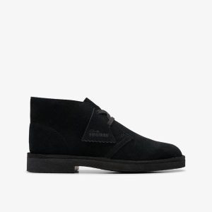 BOYS Desert Boot Older Black Suede Ankle Boots