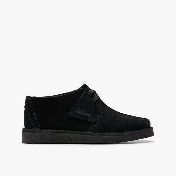 BOYS Desert Trek Older Black Suede Ankle Boots