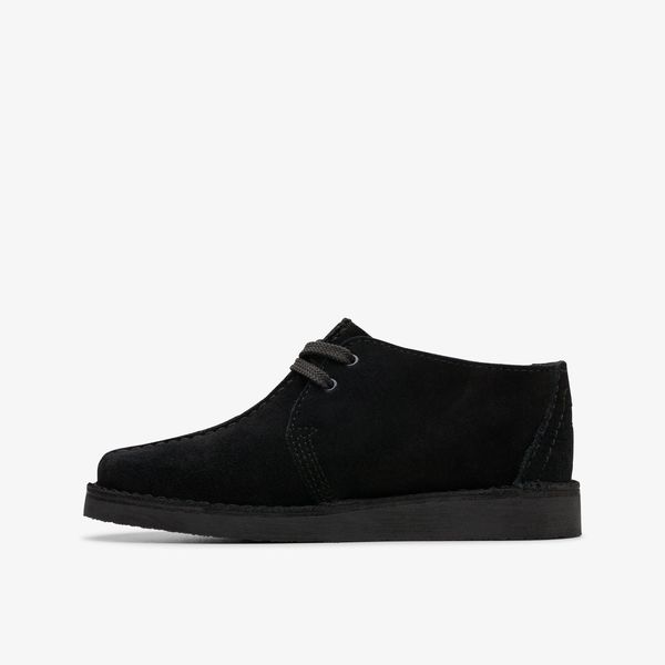 BOYS Desert Trek Older Black Suede Ankle Boots - Image 2