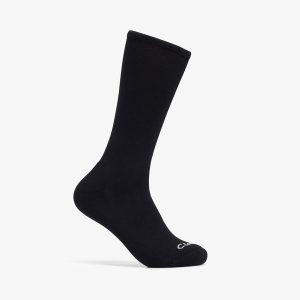 Men's Moisture Wicking Black Crew Socks