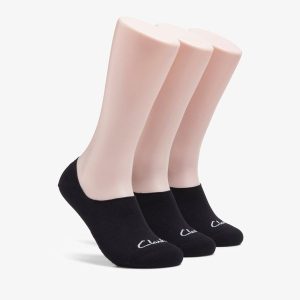 Mens 3 pack Solid Liner Black Socks