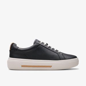 Women's Hollyhock Walk Black Leather Sneakers