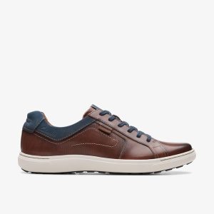 Men's Mapstone Lace Mahogany Leather Sneakers