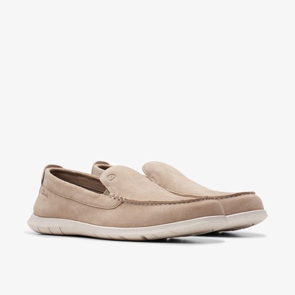 Mens Flexway Step Sand Suede Loafer Slip On Shoes - Image 5