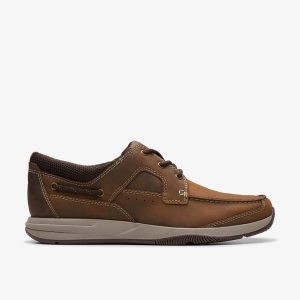 Mens Sailview Lace Beeswax Leather Boat Shoes