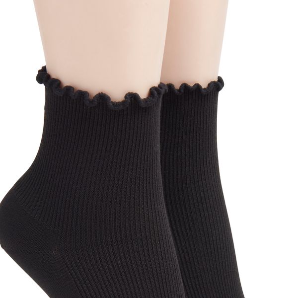 Womens Rosewelt Crew Black/Black Socks - Image 3