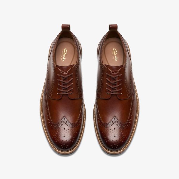 Mens Aldwin Limit Mid Tan Leather Oxford Shoes - Image 6