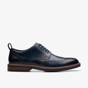 Mens Aldwin Limit Navy Leather Oxford Shoes