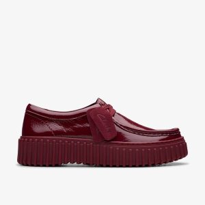 Womens Torhill Bee Burgundy Patent Wallabee