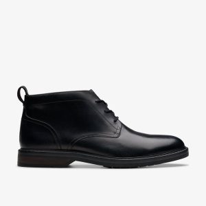Men's Aldwin Chukka Black Leather Boots