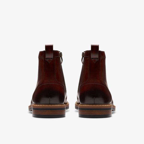 Mens Aldwin Cap Mid Tan Leather Oxford Boots - Image 5