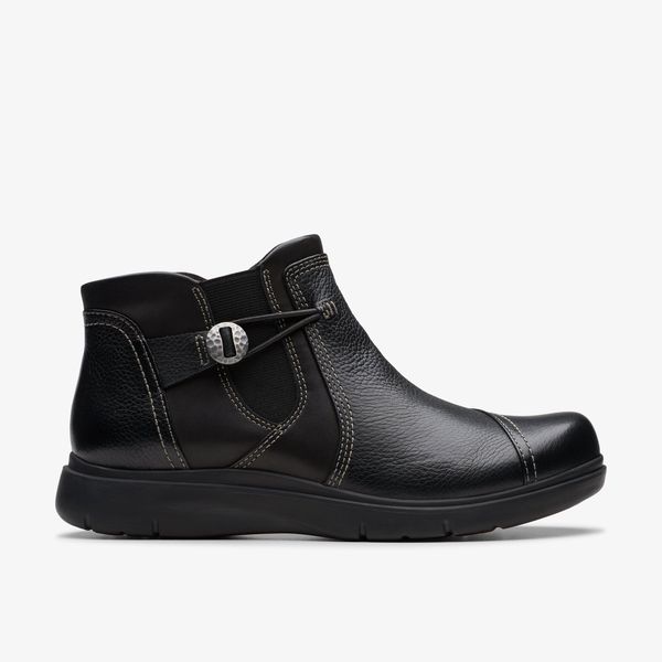 Womens Certina Joy Black Leather Ankle Boots