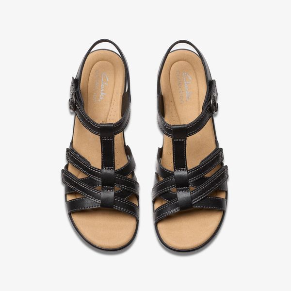 Women's Emily 2 Rose Black Leather Heeled Sandals - Image 6