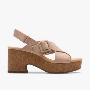 Womens Nerisa West Sand Nubuck Wedges