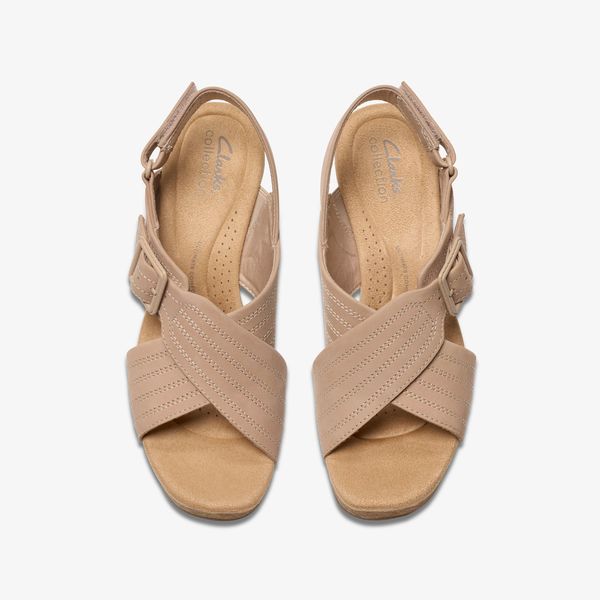Womens Nerisa West Sand Nubuck Wedges - Image 6