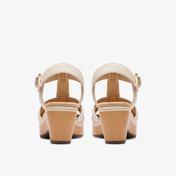 Women's Seannah Madi Cream Leather Wedges - Image 5