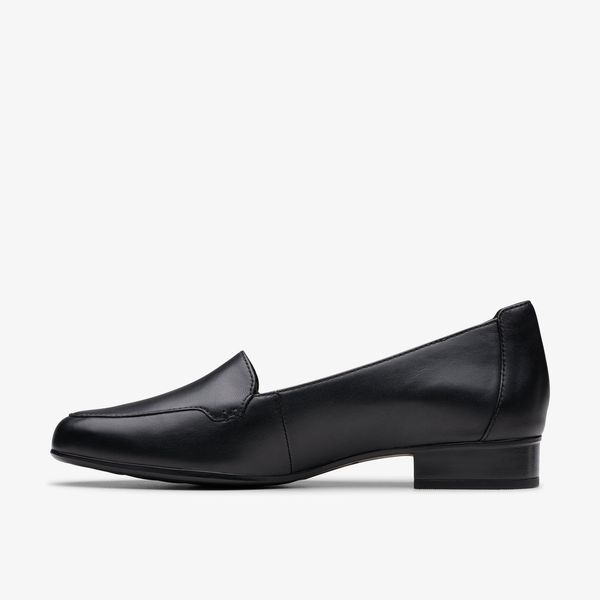 Womens Krystine Lily Black Leather Slip-Ons - Image 2