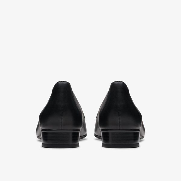 Womens Krystine Lily Black Leather Slip-Ons - Image 5