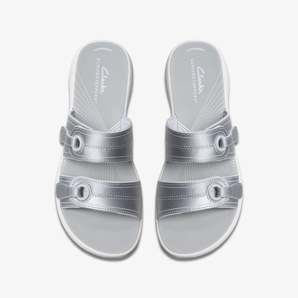 Women's Breeze Maye Silver Flat Cloudsteppers™ Sandals - Image 6