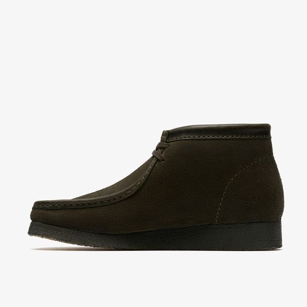 Mens Loden Green Suede Wallabee Boots - Image 2
