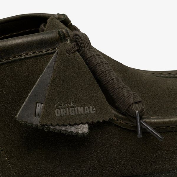 Mens Loden Green Suede Wallabee Boots - Image 7