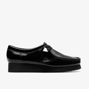 Womens Wallabee. Black Patent