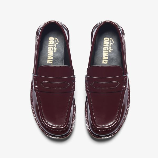 Womens Nomad Loafer. Wine Patent Shoes - Image 6