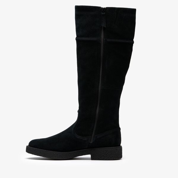 Womens Nella Hi Black Suede Knee High Boots - Image 2