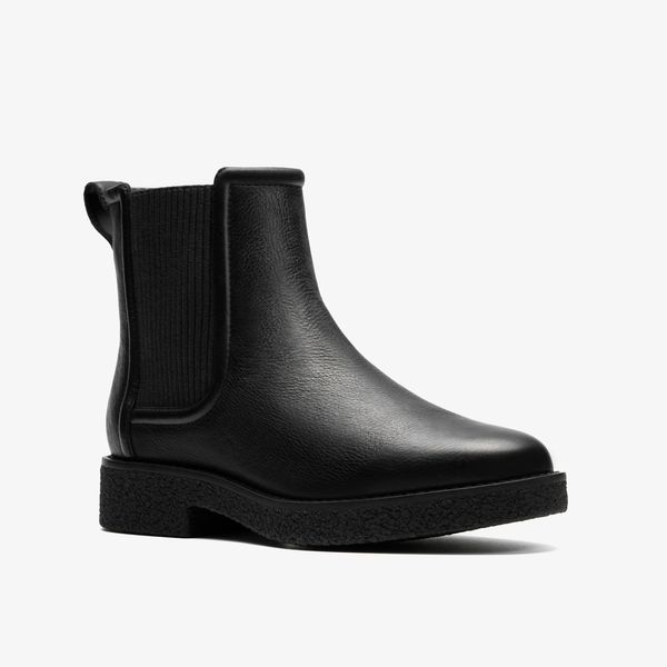 Womens Nella Top Black Leather Chelsea Boots - Image 4