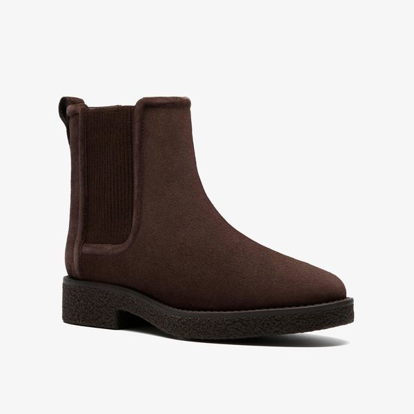 Womens Nella Top Dark Brown Suede Chelsea Boots - Image 4