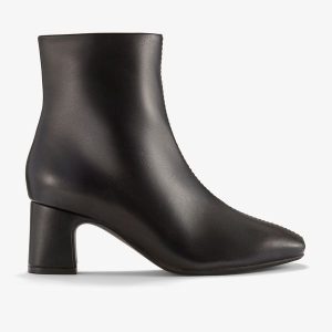 Women's Fernie Zip Black Leather Ankle Boots
