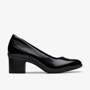 Womens Shaya Poppy Black Patent Pumps
