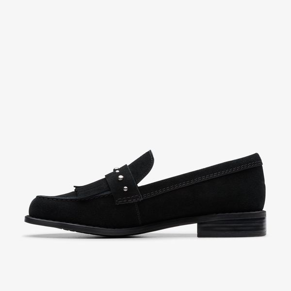 Women's Hana Loafer Black Suede Loafers - Image 2