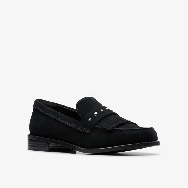 Women's Hana Loafer Black Suede Loafers - Image 4