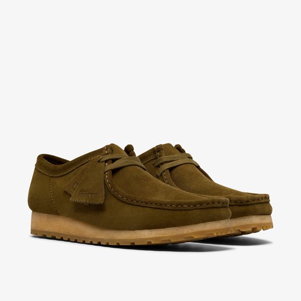 Mens Wallabee RB Olive Suede Wallabees - Image 4