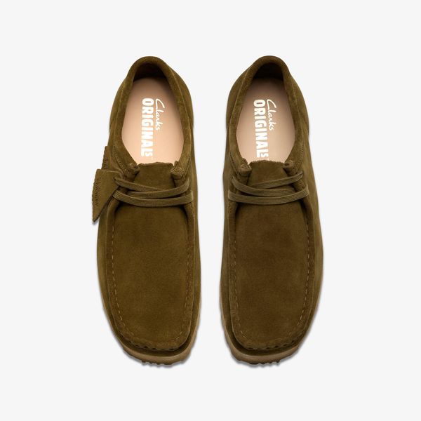 Mens Wallabee RB Olive Suede Wallabees - Image 6