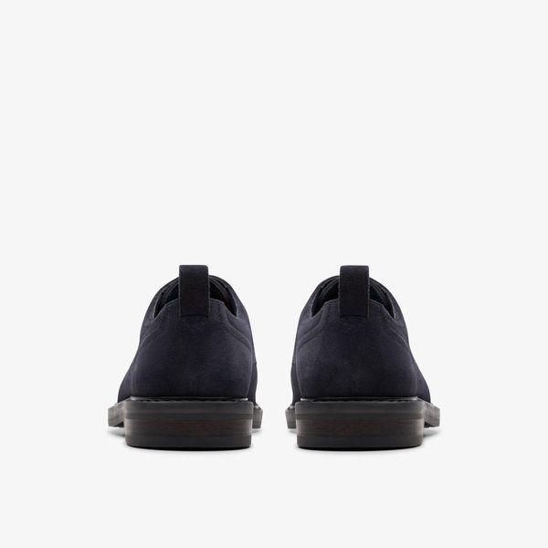 Mens Aldwin Lace Navy Suede Oxfords - Image 5
