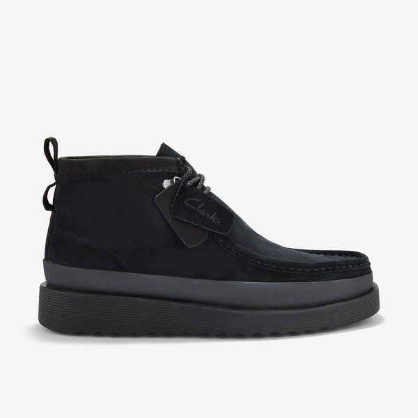 Mens Wallabee FTR2 Hi Black Suede