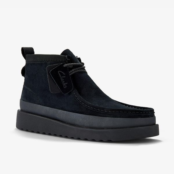 Mens Wallabee FTR2 Hi Black Suede - Image 4