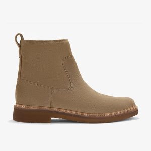 Mens Clarkdale Boot Dark Sand Suede Chelsea Boots
