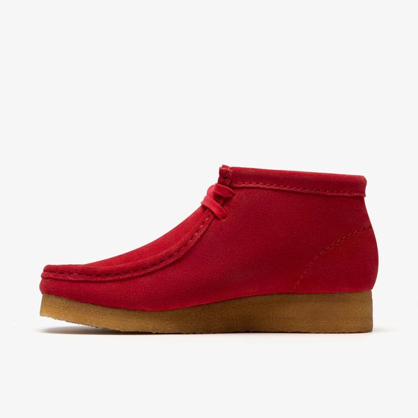 Womens Red Suede Wallabee Boots - Image 2