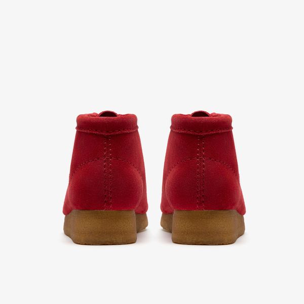 Womens Red Suede Wallabee Boots - Image 5