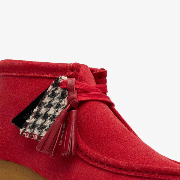 Womens Red Suede Wallabee Boots - Image 7
