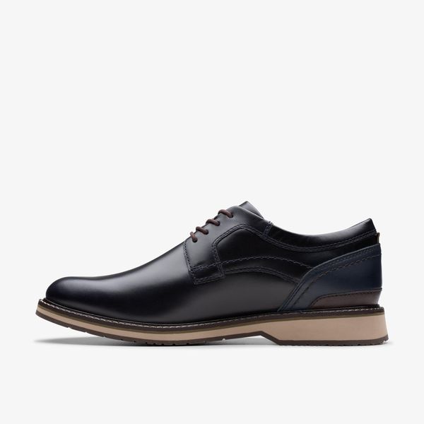 Mens Monahan Plain Navy Oxford Shoes - Image 2