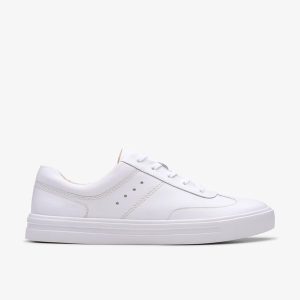 Womens Makea Court White Leather Sneakers