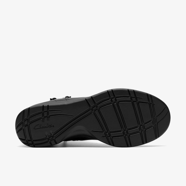 Womens Ellowyn Deva Black Leather Ankle Boots - Image 3