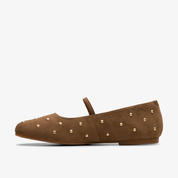 Womens Livia Stud Walnut Mary Janes Shoes - Image 7